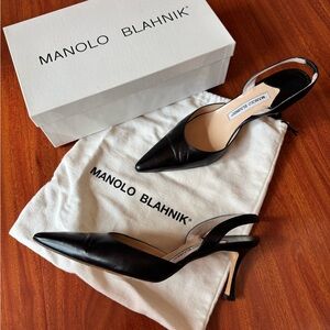 Manolo Blahnik Black Patent Leather Heels
